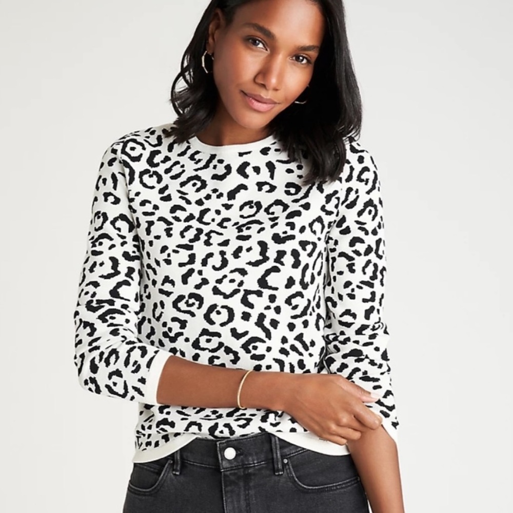 Ann Taylor Animal Print Sweater